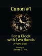 Canon #1 piano sheet music cover